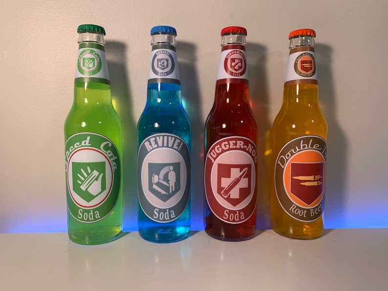 Glowing CoD Zombies Perk Bottles Sets lights not included