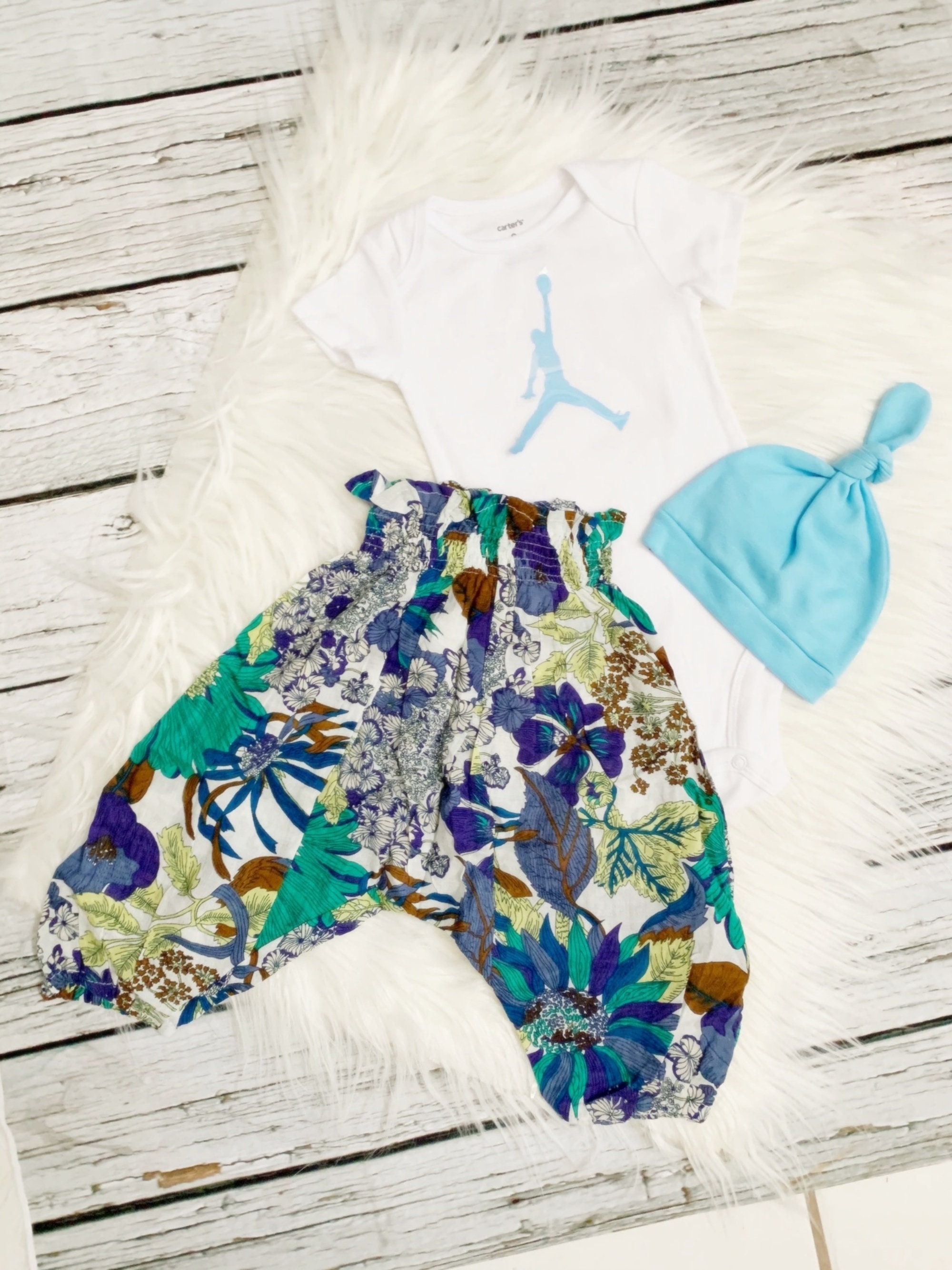 baby blue jordan outfit