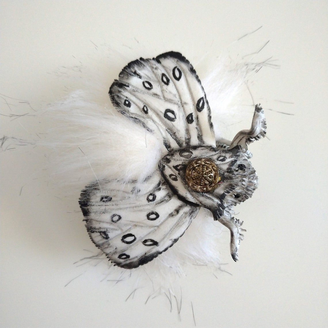 White Moth Decor Handmade Moth Plush Moth Fabric Moth Art Etsy