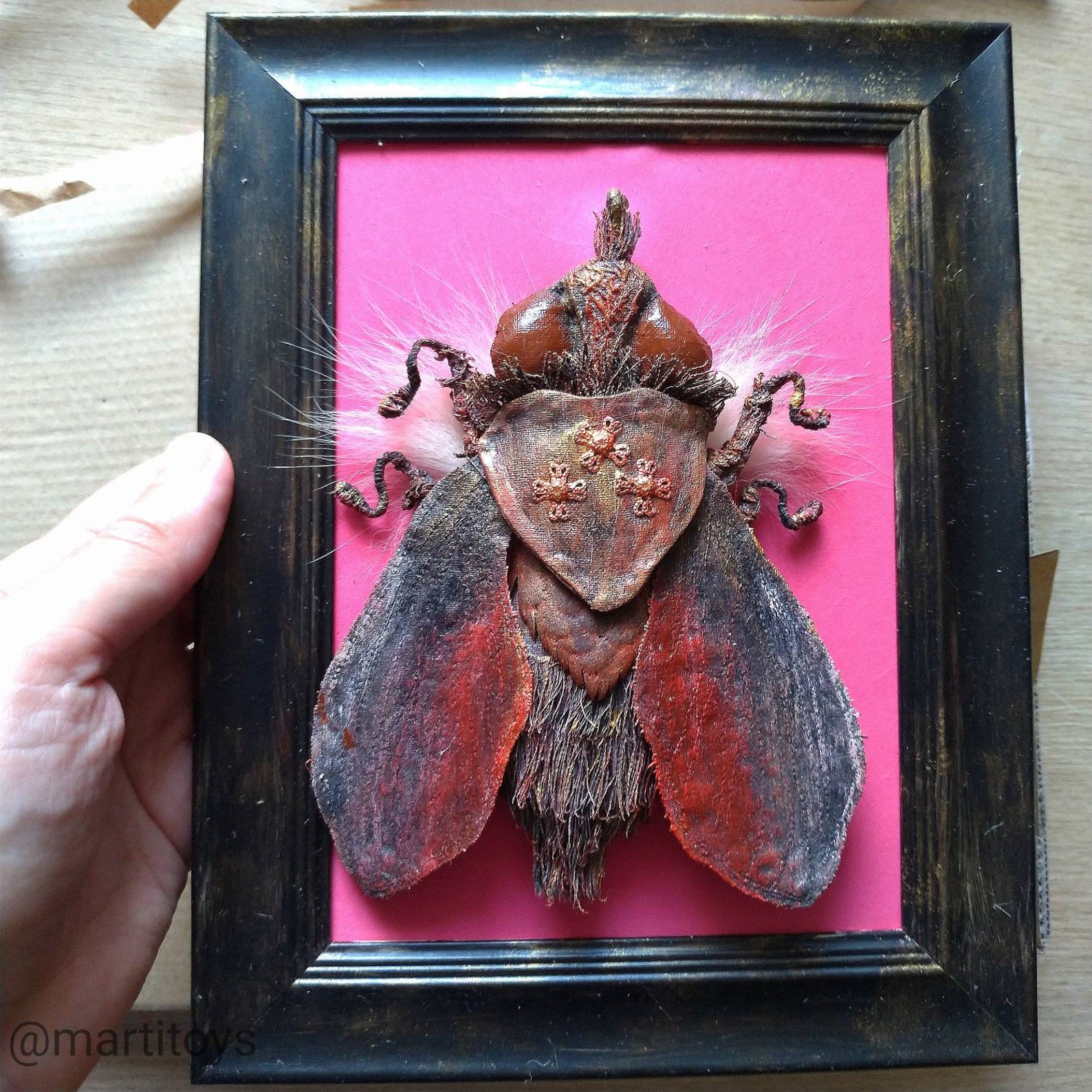 Fly Decor Handmade Insect Wall Decor Fly Art Insects Framed Etsy