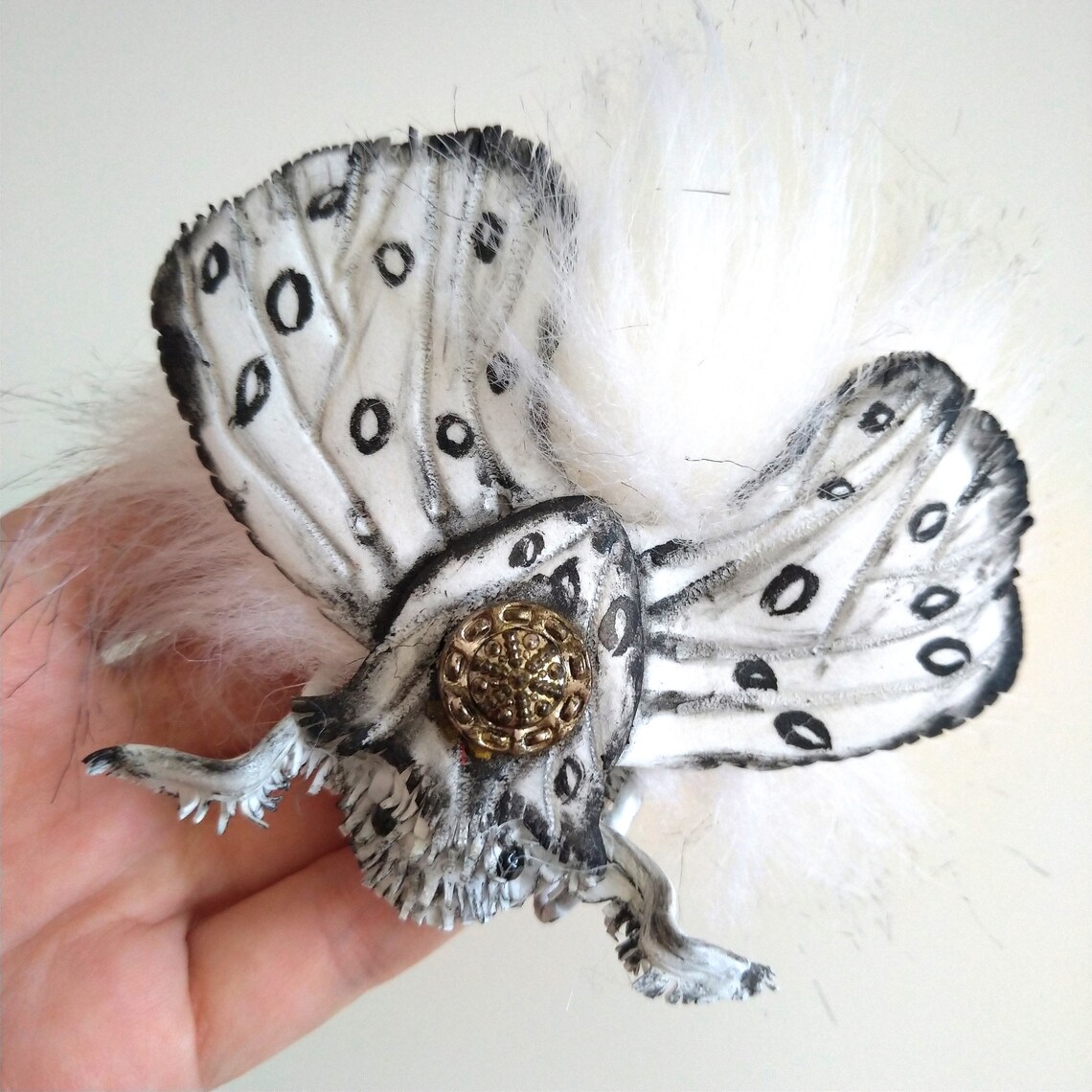 White Moth Decor Handmade Moth Plush Moth Fabric Moth Art Etsy