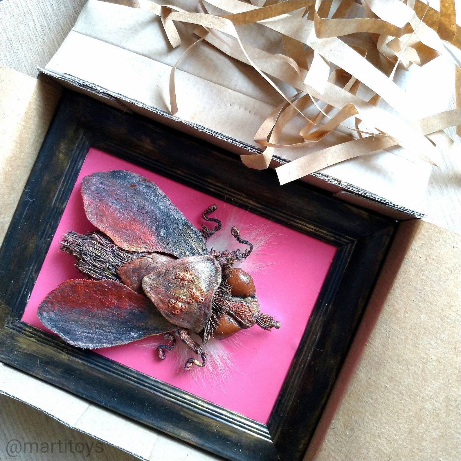 Fly Decor Handmade Insect Wall Decor Fly Art Insects Framed Etsy