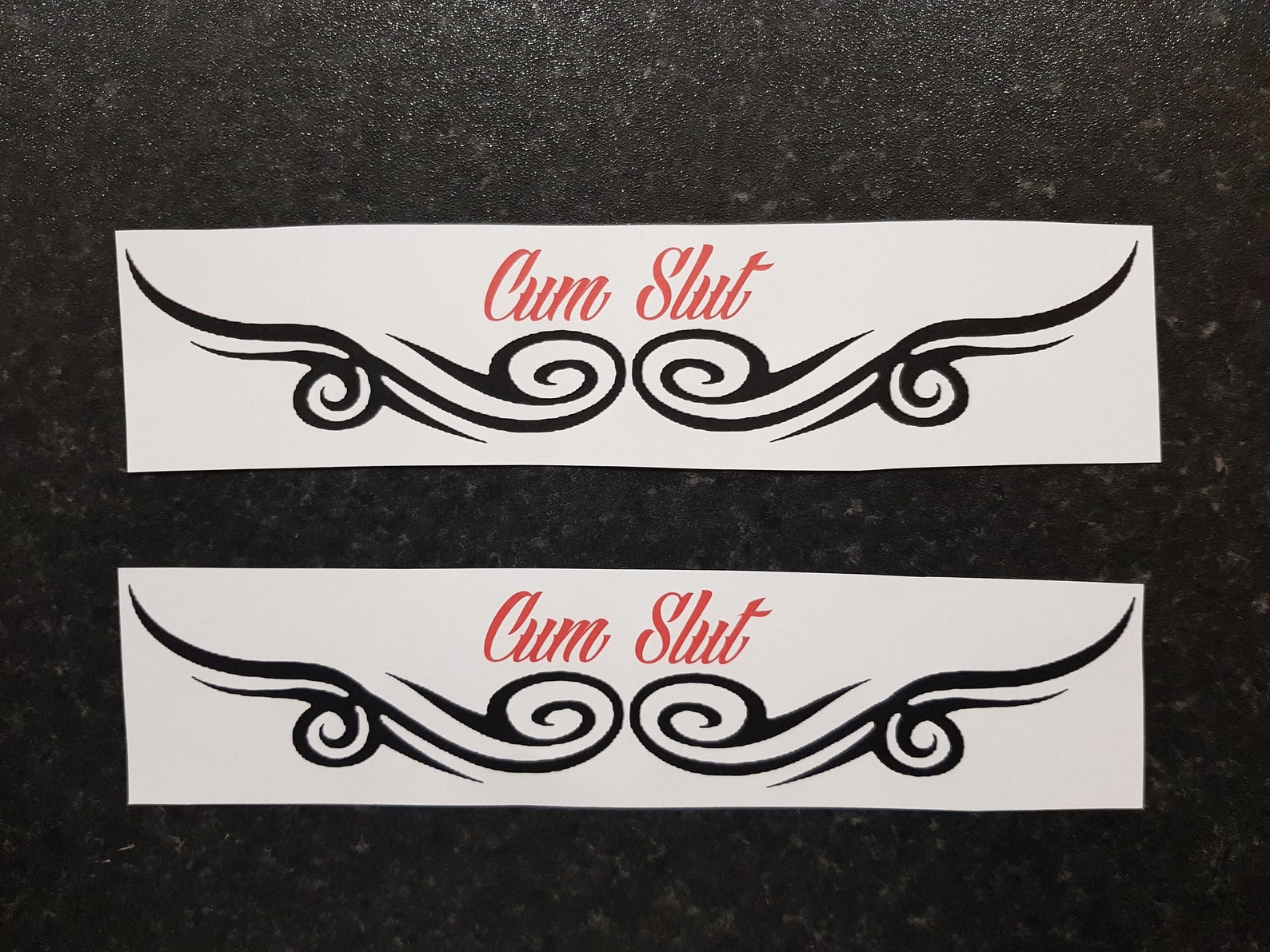 Tramp Stamp Temporary Tattoos 'Cum Slut' | Etsy