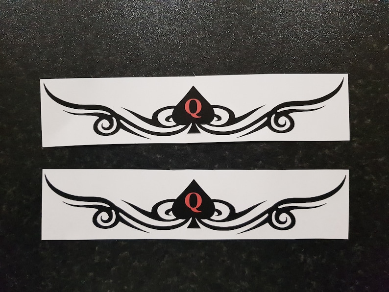 Tramp Stamp Temporary Tattoos 'Queen of Spades' | Etsy