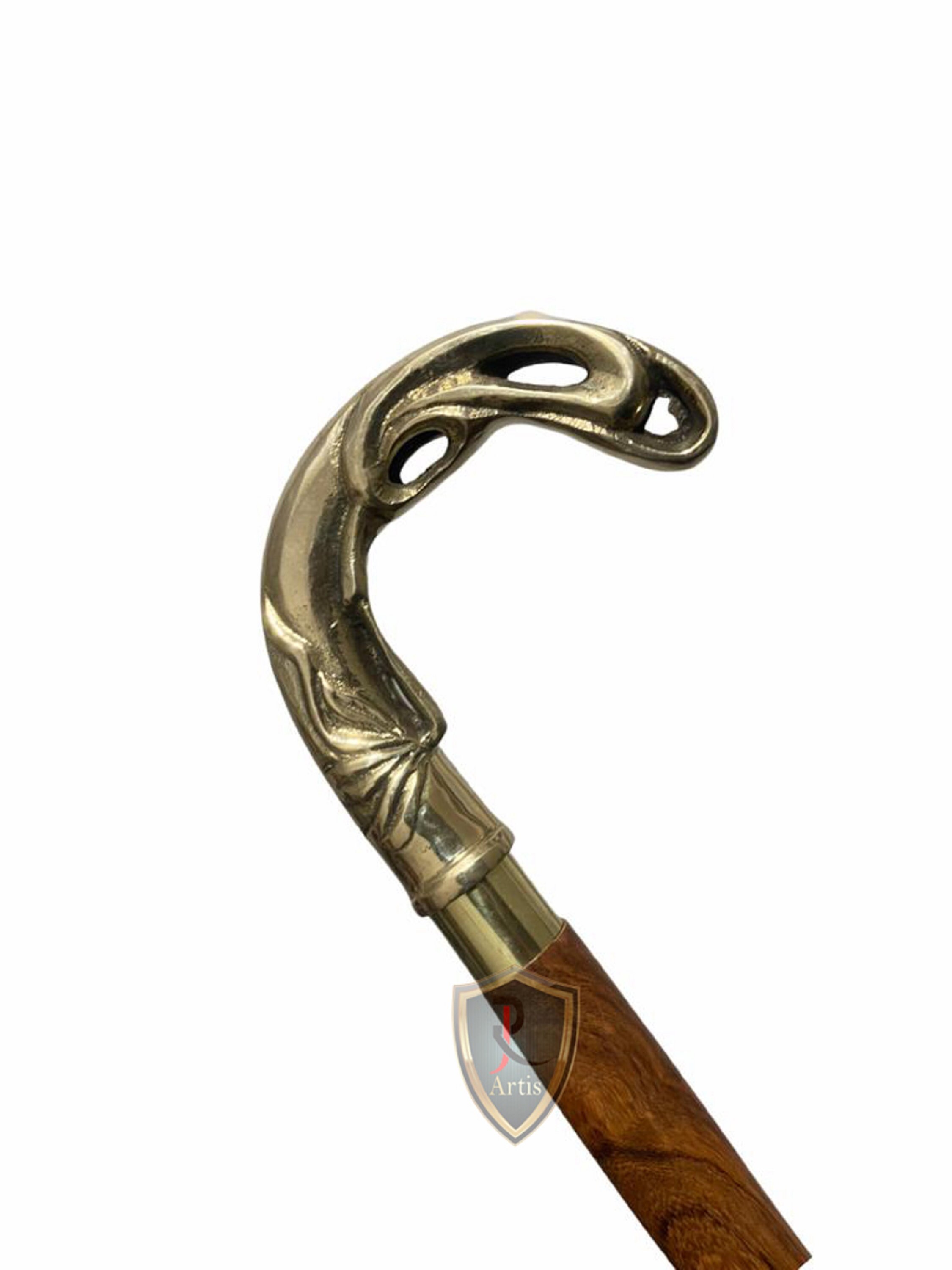 Nautical Walking Stick Handmade Walking Stick Brass Finish Etsy