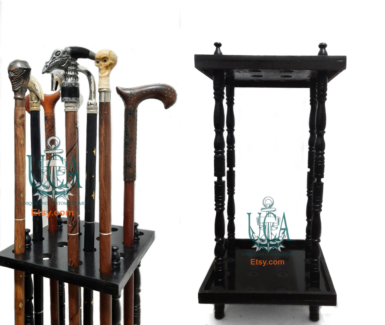 Display Stands Cambridge Wooden Cane Rack Walking Stick Etsy