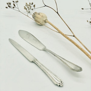 WUNDERSCHÖNES ANTIKES DUO | Fisch- und Obstmesser aus England | Geschenk | Requisiten für Fotographen & Foodblogger | Brieföffner