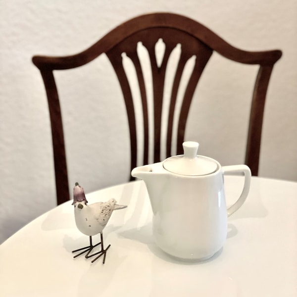 Zauberhafte vintage Melitta Kaffeekanne | retro Kanne | weiße Porzellankanne | Vase | Geschenk | Küche | Kaffeetafel | mid-century Wohndekor