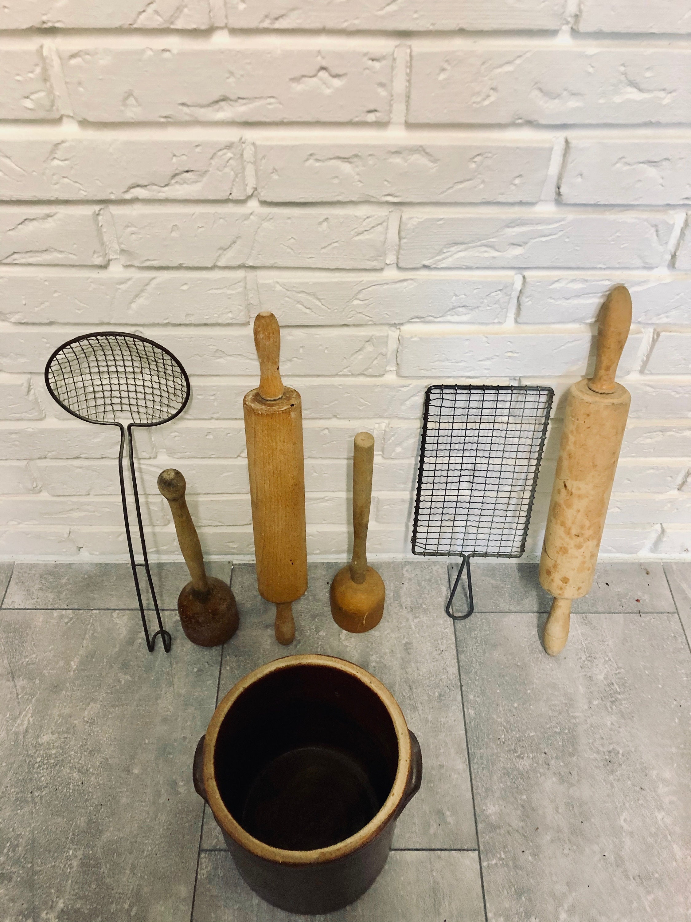 Vintage Küchen Utensilien & Topf Küche Utensilien Halter und | Etsy