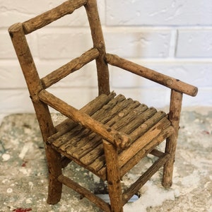 BEAUTIFUL VINTAGE WOODEN CHAIR Antique Doll Chair Handmade Chair Small ...