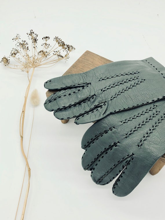 EyeCatch Damen Lederhandschuhe Premium - Weiche Echtleder Handschuhe Mit Druckknopf