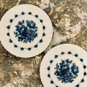 Vintage Teller-Set, zwei wunderschöne florale Teller von alka-kunst Alboth & Kaiser, Bavaria I Tellersammlung I blau weiß I Landhausküche
