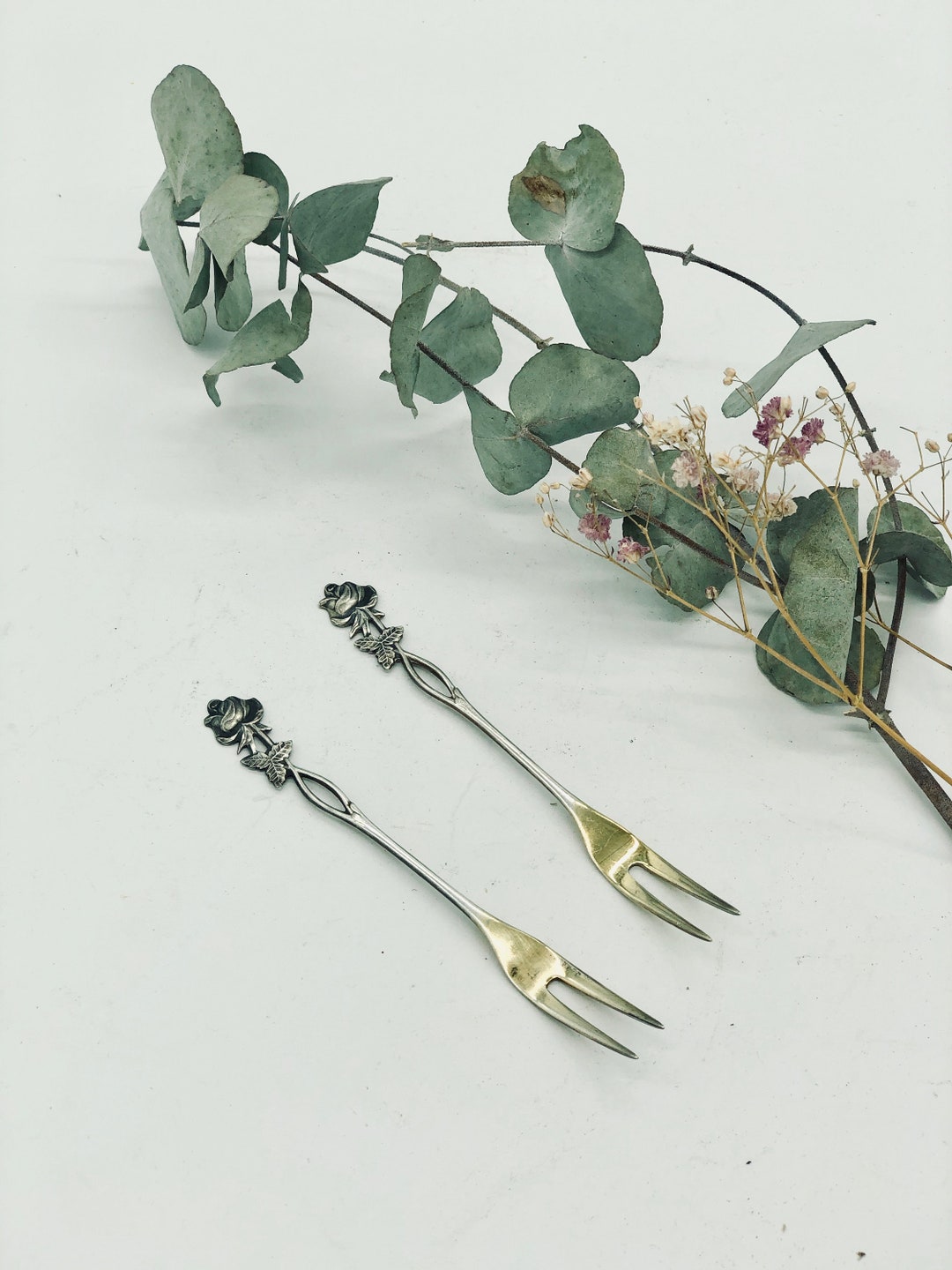 Set of 2 Beautiful Vintage Serving Forks Housewarming Gift Etsy