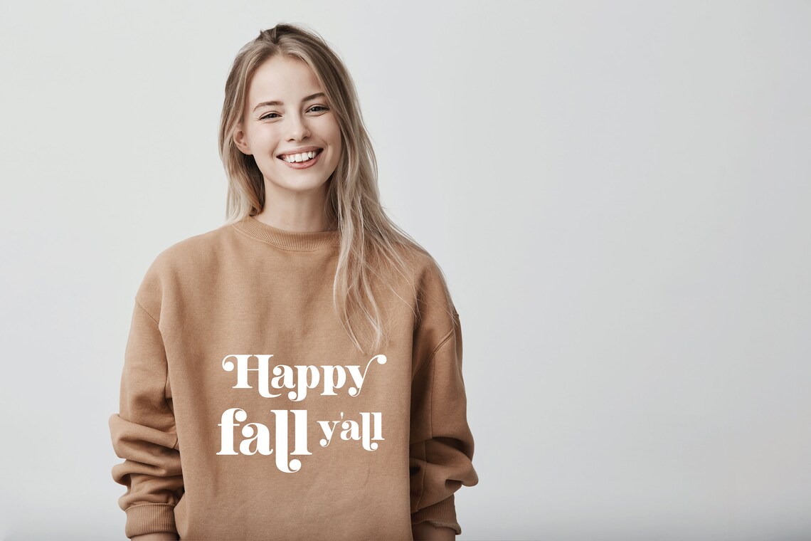 Download Happy fall y'all svg cricut quote png sublimation pumpkin | Etsy