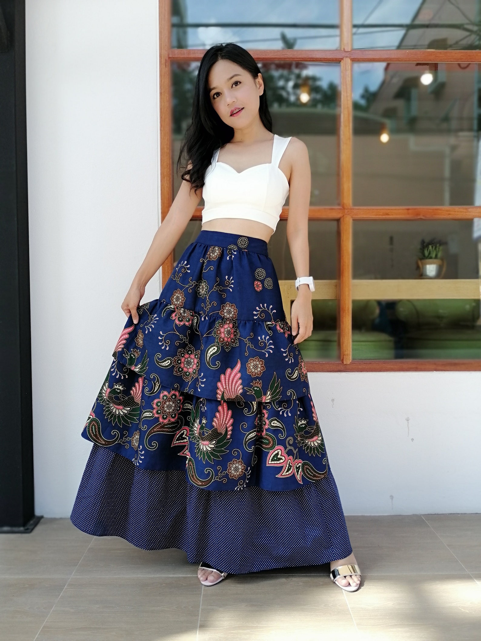 Modern Classic Batik Layer Skirt Etsy