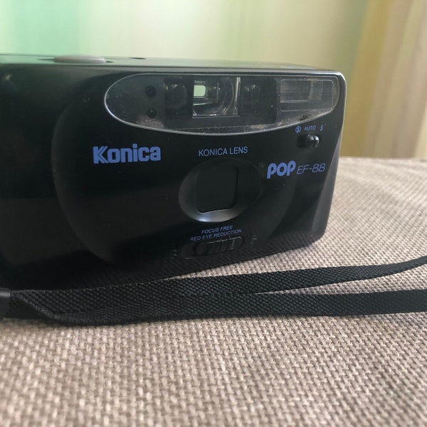 Vintage Konica POP EF-88 35mm Compact Point and Shoot Film Camera