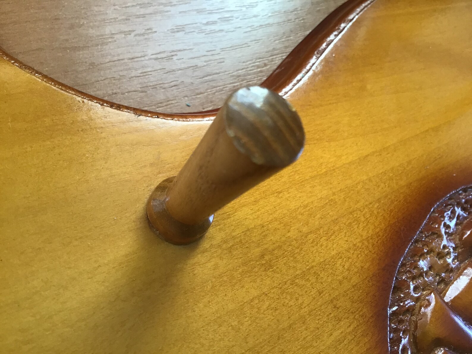 Vintage wooden wall hanger for three items with wood Etsy