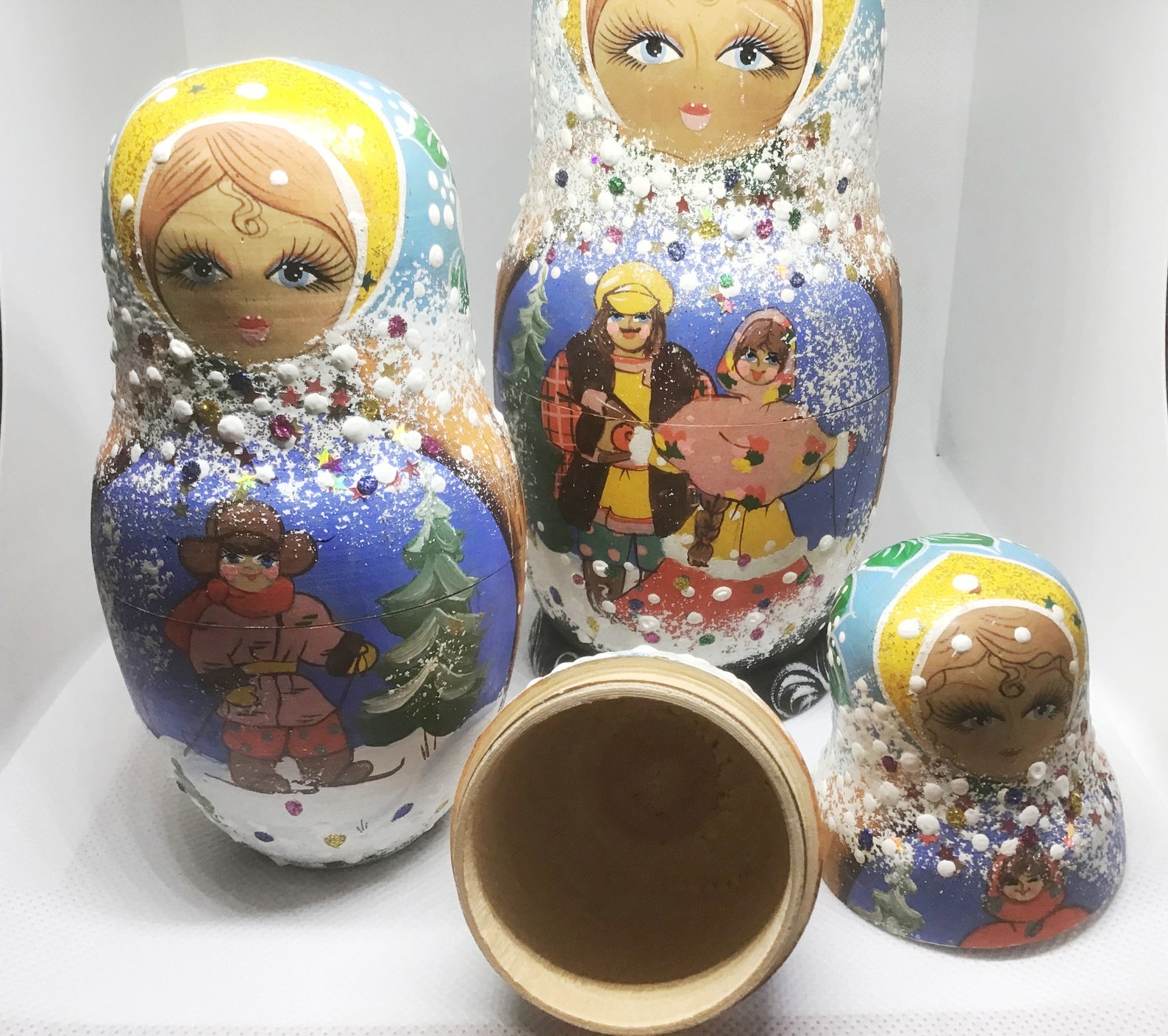 Antique Russian Nesting Dolls Russian Nesting Dolls of the Etsy