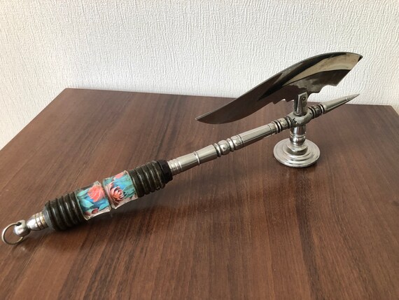 Vintage knife of the 70 Prison ART Kitchen decor Handmade Amazing vintage kitchen knife kitchen knife rose with thorns in the handle