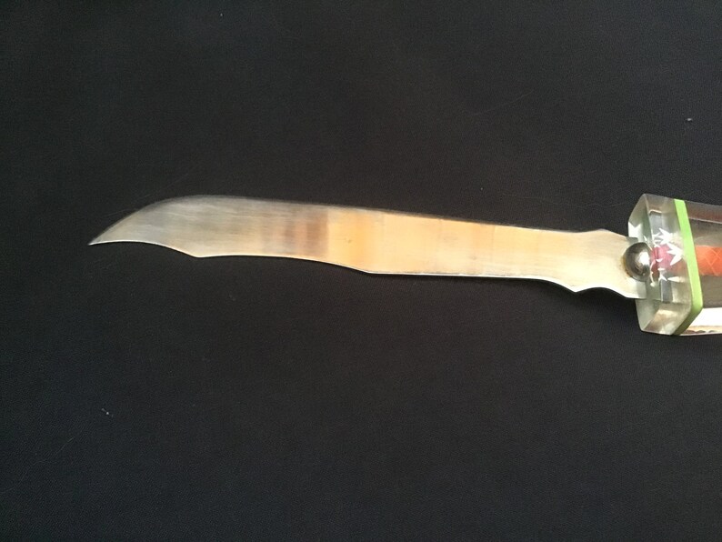 Vintage knife of the 70 Prison ART Kitchen decor Handmade Amazing vintage kitchen knife kitchen knife rose with thorns in the handle