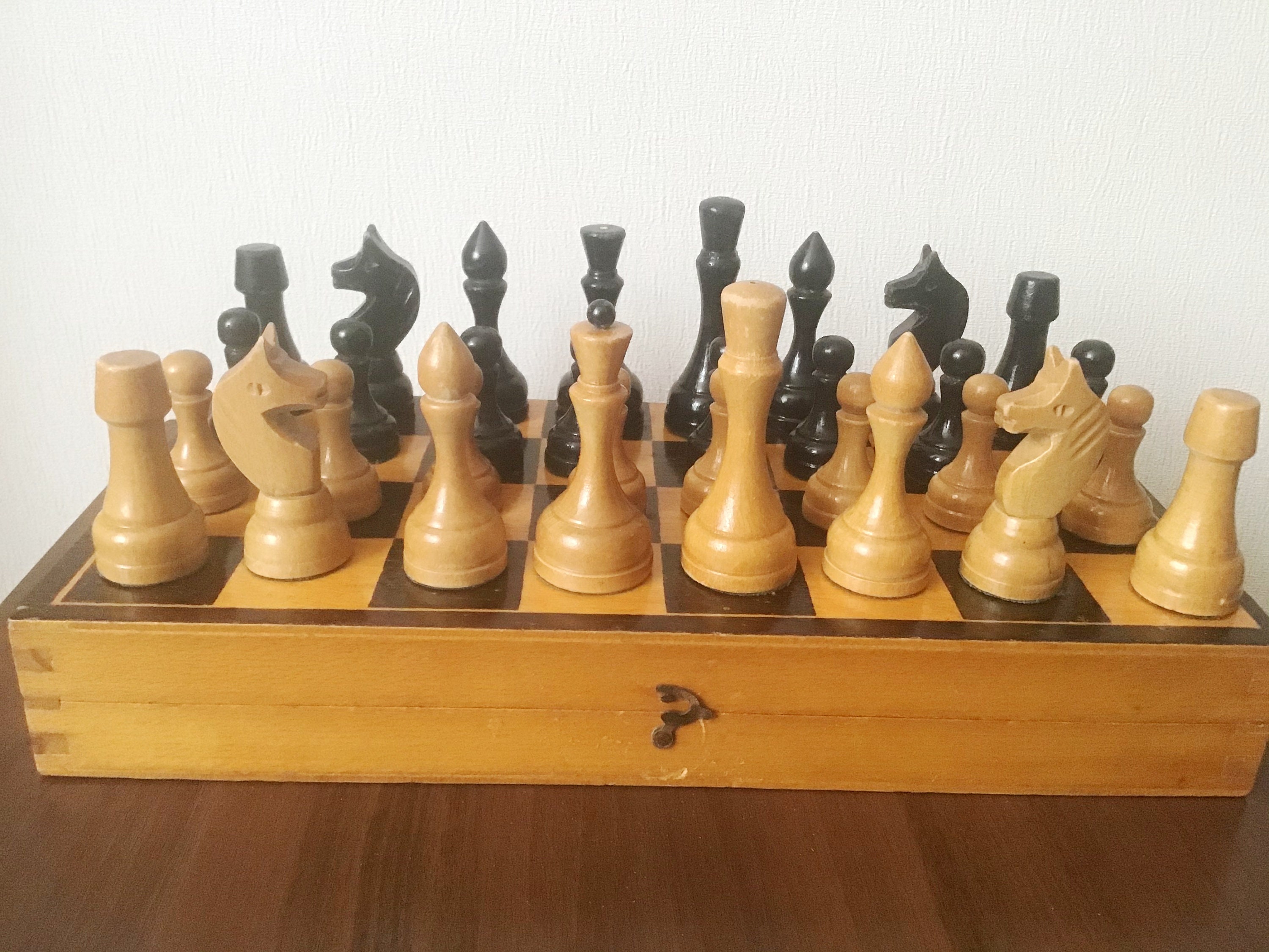 Torneo vintage set di scacchi in legno scacchi sovietici Etsy