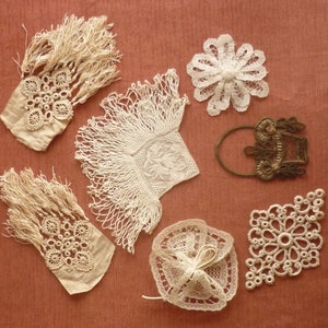 Lot of 7 Antique Clothes Hat Embellishments Decorative Accessories