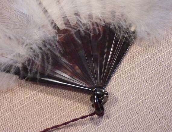 Antique Edwardian 1900s Marabou Feather and Faux … - image 7