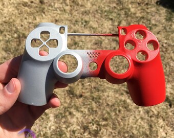 Custom Painted Dualshock 4 Red Cyborg Matte