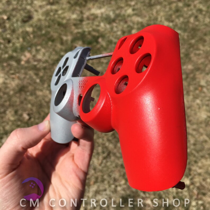 Custom Painted Dualshock 4 Red Cyborg Matte