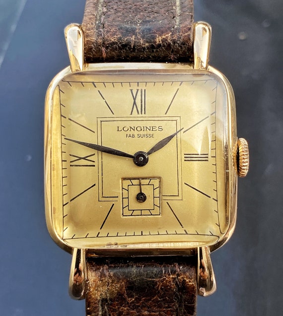 1940s Longines Square Case Wristwatch 
