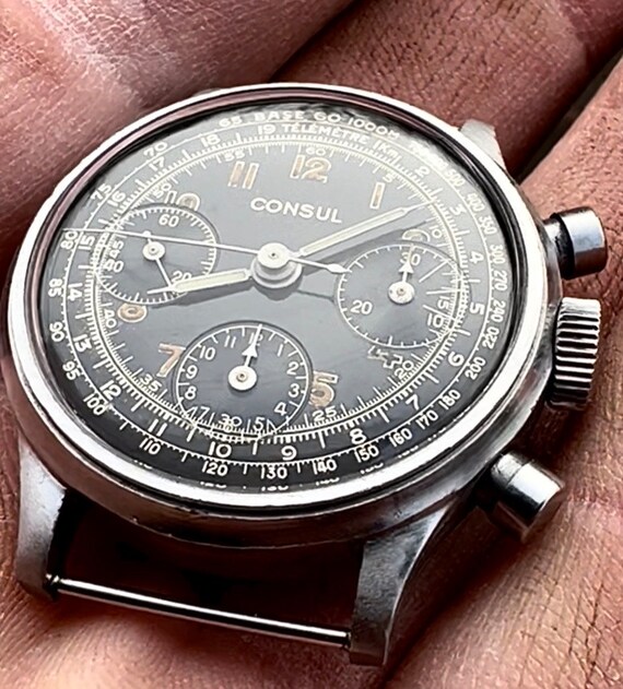 Cadran De Montre (Dial) Pour Valjoux 72 - Argenté Index Bâtons - Diamètre 31mm - Occasion Avec Piqure