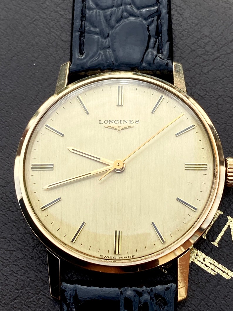 Stunning 1974 Longines Solid Gold Watch Baume cased rare | Etsy