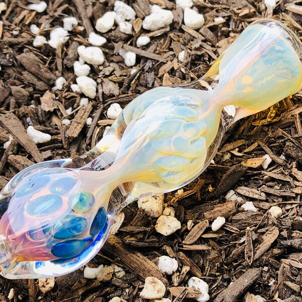 3.5” INCH Premium Glass Pink Gold Fumed Color Changing Glass Hand Pipe Custom Handcrafted Pipe Art Design Chillums  New USA!