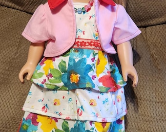 Floral Dress and Jacket Doll Outfit