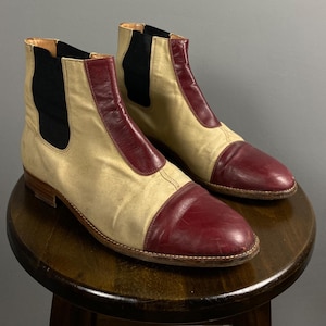 YSL Yves Saint Laurent Vintage Chelsea High Boots Dress Shoes Size 9 EU 42 UK 8
