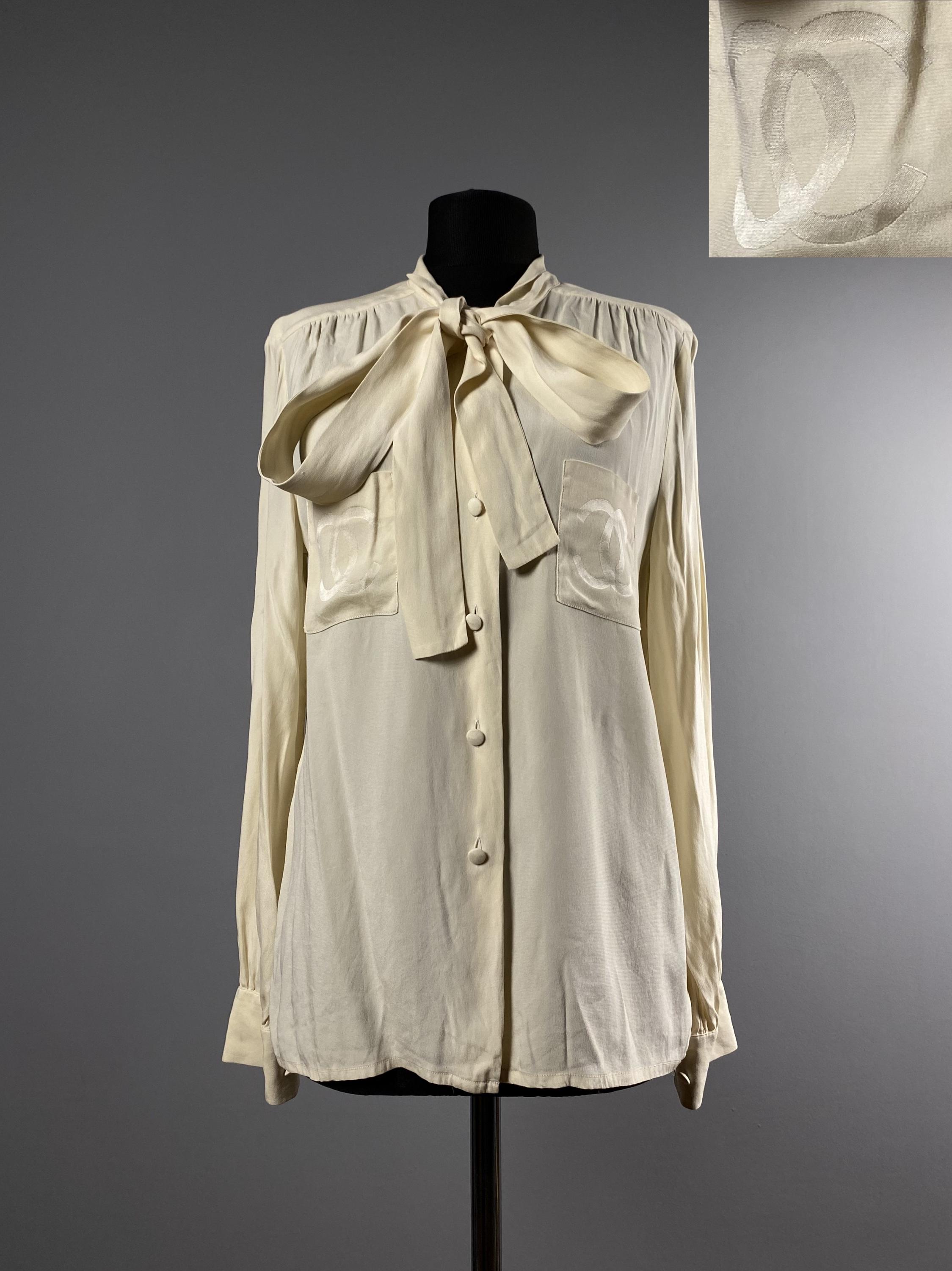 ヴィンテージ CHANEL 98A シルク ブラウス CHANEL - シャネル CHANEL ヴィンテージ シルクブラウス