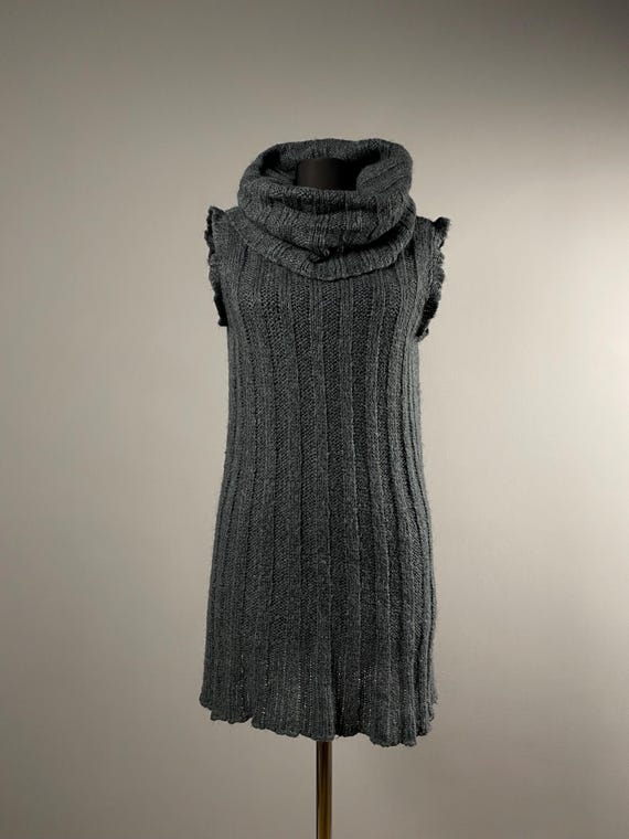 Rare Vintage Dolce & Gabbana D G Gray Turtle Neck Alpaca Wool 