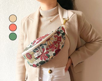 Sac banane Beige/Kaki/Canard/Fleurs