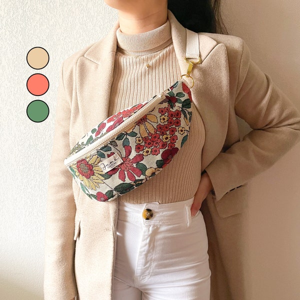 Sac banane Beige/Kaki/Canard/Fleurs