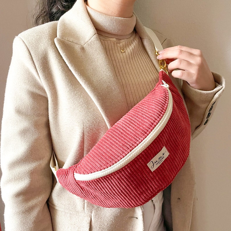 Sac banane Rose/Rouge/Marron image 8