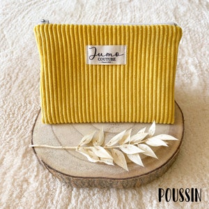 Mini corduroy pouches Poussin