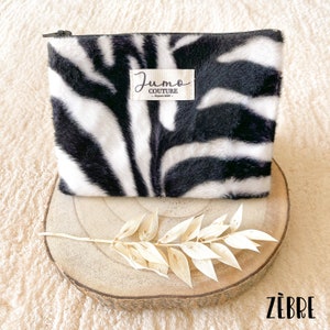 Mini patterned pouches Zèbre