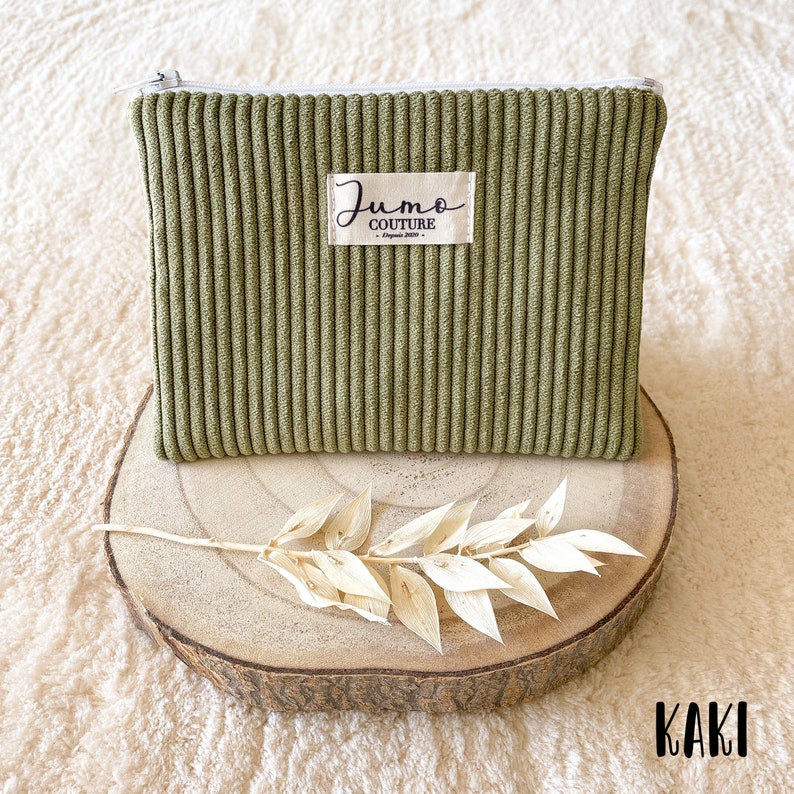 Mini corduroy pouches Kaki