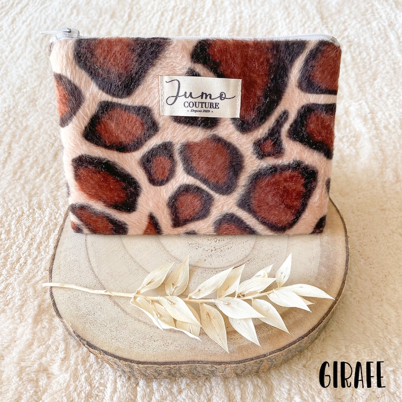 Mini patterned pouches Girafe