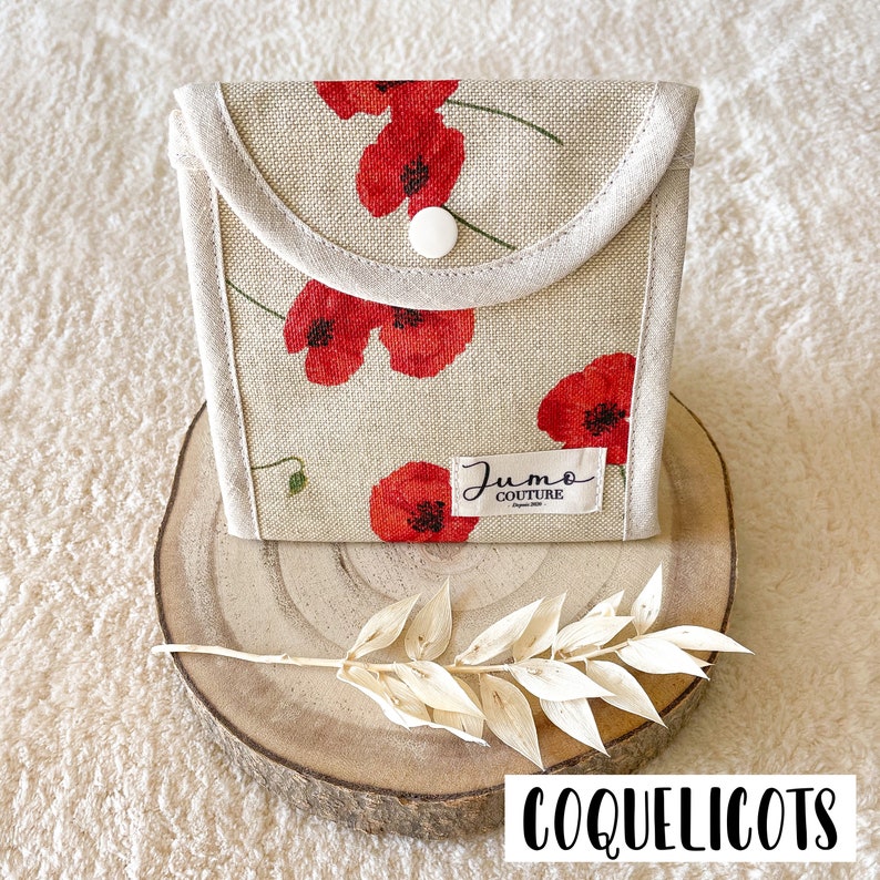 Trousse de rangement hygiénique Coquelicots