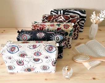 Patterned toiletry bag