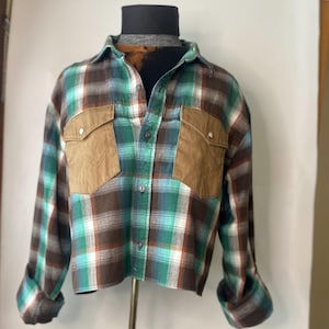 My Lover’s Shirt Upcycled Cropped Button Up