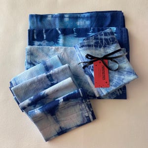 Single Beautiful Indigo Shibori Dyed Tea Towel