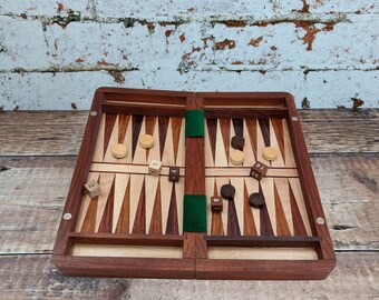 Juego de backgammon de madera set cumpleaños regalo de aniversario de jubilación con almacenamiento boho hippie decoración ajedrez conjunto multi juego para papá