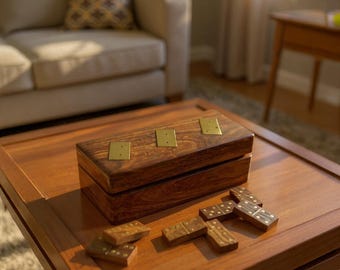 Wooden Domino Game Set/Perfect for Boho Decor and Grandad's Gift perfect Fathers day gift